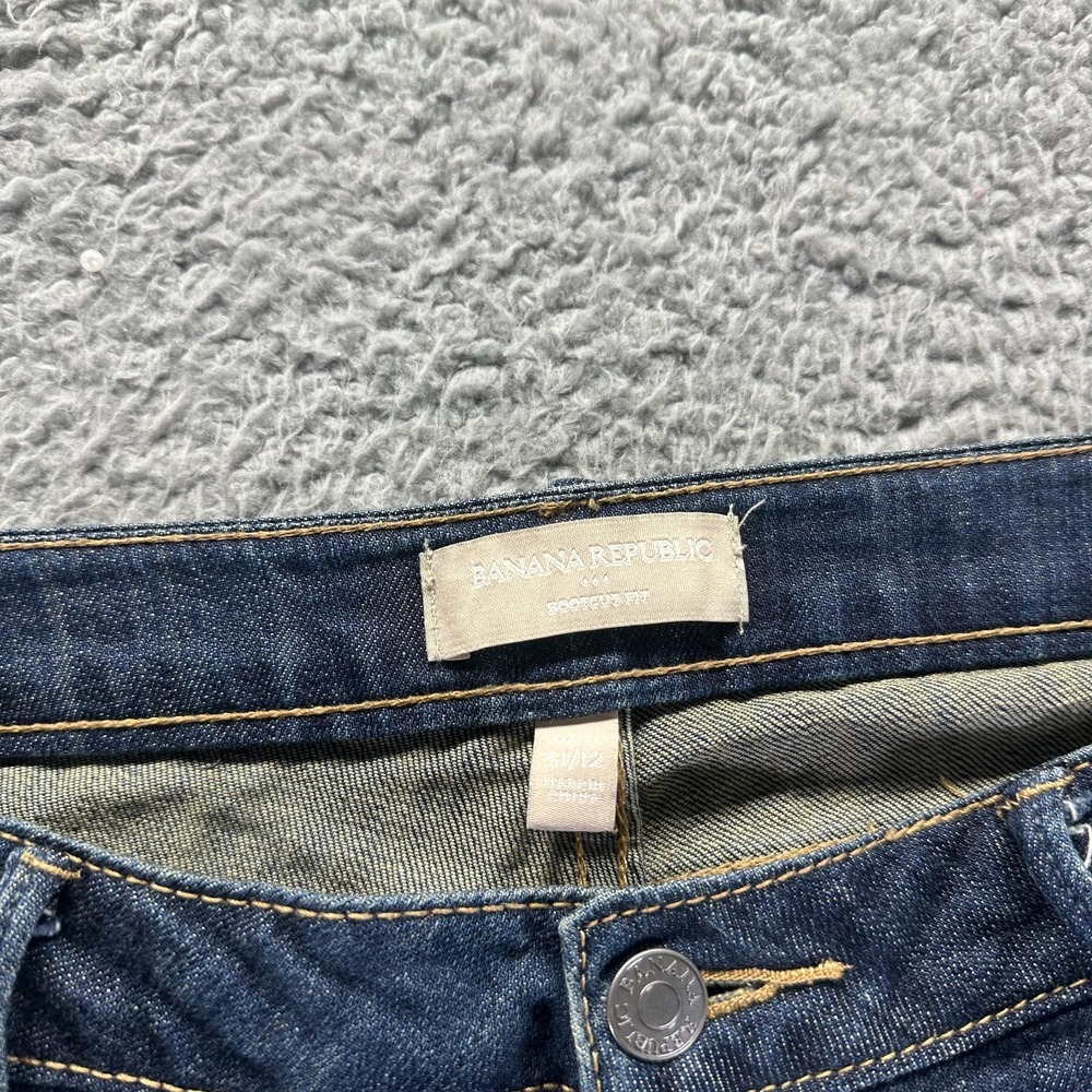 Banana Republic Jeans Womens 12 Blue Cotton Denim Bootcut Faded Stretch Workwear - Picture 4 of 11